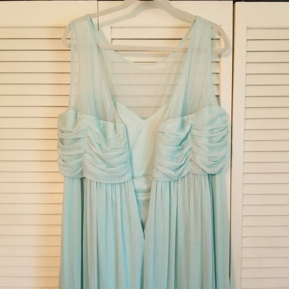 David's Bridal mint bridesmaid dress - Picture 6 of 7